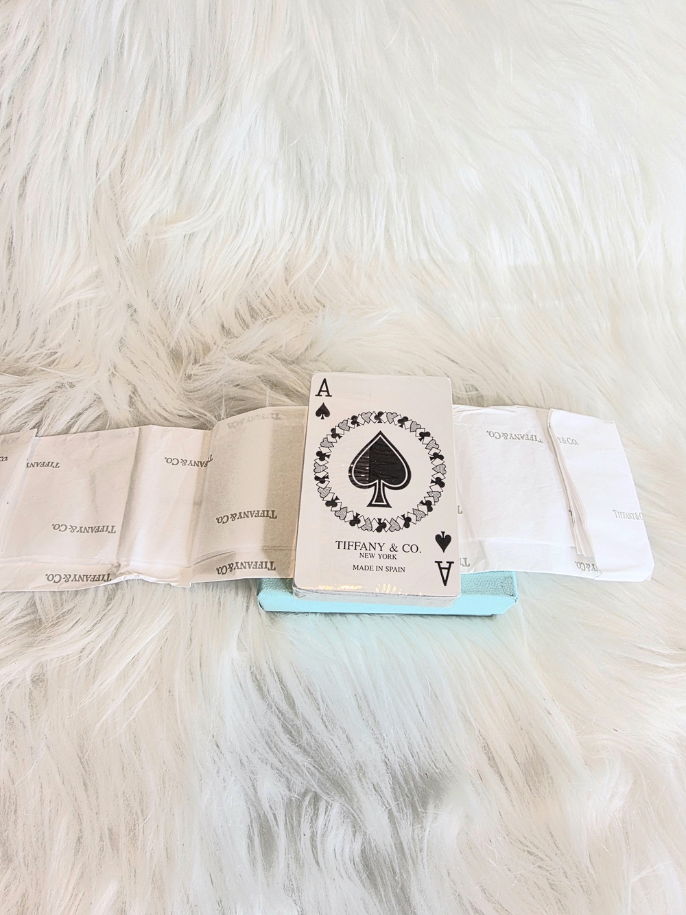 Tiffany & Co. Playing Cards with Suit Motifs At Edges. New In Package & Box